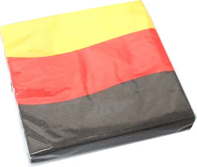 Produktbild von 20 Servietten Deutschland schwarz rot gold 3-lagig 33x33cm Papierservietten Tissue