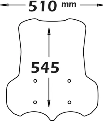 Produktbild von ISOTTA Hochschutzverkleidung Lichtrauch 545x510x4mm für Moto Guzzi V 85 TT