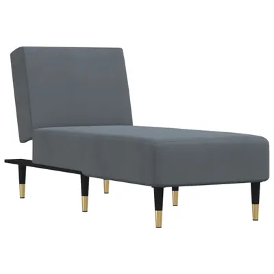 Produktbild von vidaXL Chaiselongue Dunkelgrau Samt