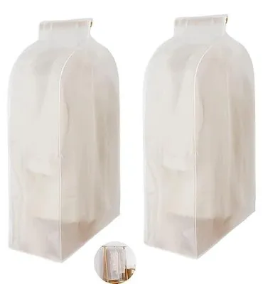 Zdjęcie produktu dla Pokrowiec na ubrania przezroczysty peva zamek błyskawiczny 88 cm 2 szt