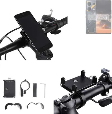 Produktbild von K-S-Trade Handyhalterung für das Fahrrad kompatibel mit Infinix GT 10 Pro Halter Lenkstange Fahrradhalterung Motorrad Bike Mount Befestigung