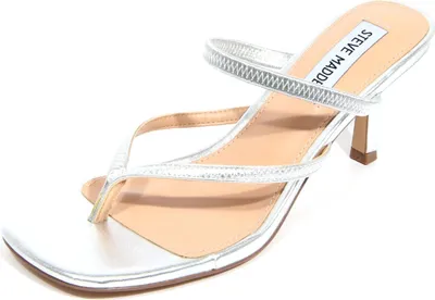 Image de H3370 sandalo infradito donna STEVE MADDEN LENDEN femme sandales argenté