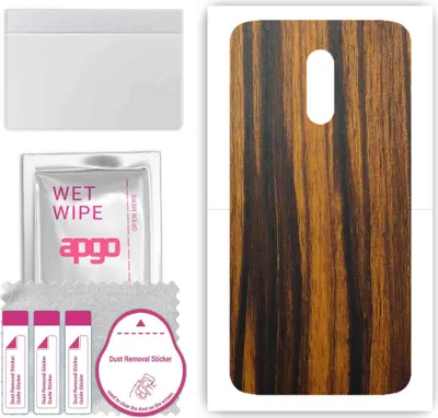 Produktbild von apgo Rückseite Schutzfolie, Skin, kompatibel mit OnePlus 7, Hinten Displayschutzfolie aus Vinylfolie, kratzfest, einfache Montage - Tigerwood