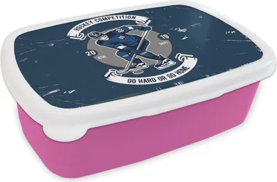 Produktbild von KitchenYeah® Lunchbox Brotzeit Brotdose 17x11 cm Eishockey - Retro - Zitat Kinder Brotzeitdose - Lunchpaket - Brotkasten  - Sandwich Box