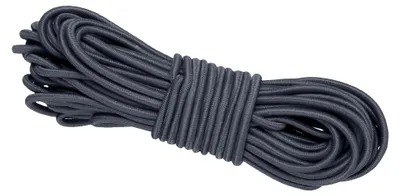Produktbild von Elastisches Bungee-Seil 25mm x 8m in Dunkelgrau für Kajak und Transport