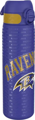 Produktbild von ION8 Baltimore Ravens NFL schmale auslaufsichere Wasserflasche, Edelstahl 600ml