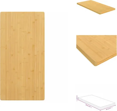 Produktbild von vidaXL Tischplatte 40x80x2,5 cm Bambus - Tischplatten