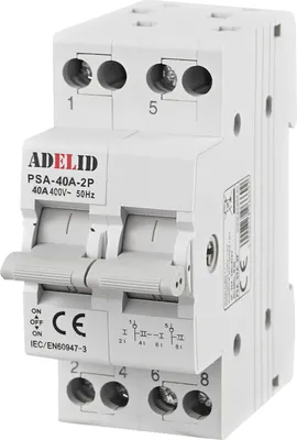 Produktbild von Wahlschalter-Umschalter 1-0-2 40A Reiheneinbau 2-polig