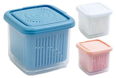 Produktbild von Set mit 3 luftdichten Frischhaltedosen für den Kühlschrank