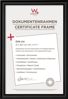 Produktbild von Walther Design KP130B, Einzelbilderrahmen, Schwarz, 13 x 18 cm, Rechteckig, Deutschland, 238 mm