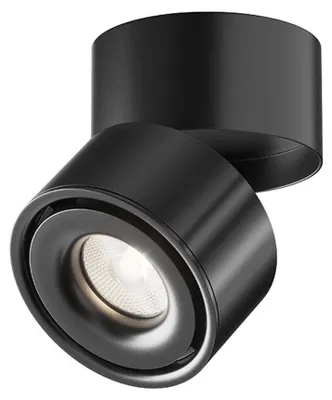 Zdjęcie produktu dla Lampa sufitowa LED, ruchomy reflektor, metal, czarny