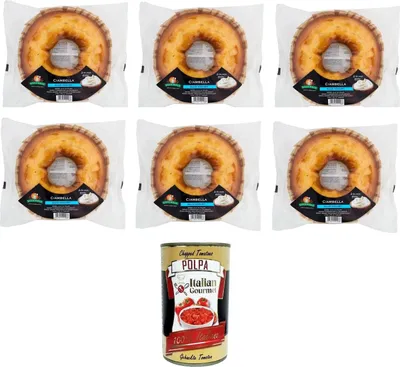 Produktbild von Gecchele Ciambella Allo Yogurt Joghurt Donut Gebackenes Süßwarenprodukt 6x 400 gr + Italian Gourmet polpa 400g