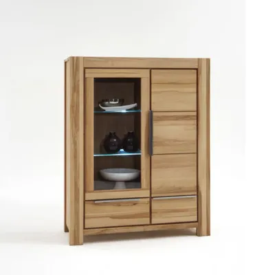 Produktbild von Vitrine Highboard Anrichte Nena Kernbuche Massiv geölt durchgehenden Lamellen