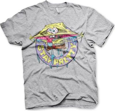 Produktbild von SpongeBob - Stay Pretty T-Shirt - Large - HeatherGrey