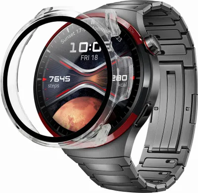 Produktbild von Etui ze szkłem do zegarka Bizon Case+Glass Watch do Huawei Watch 4 Pro Space Edition, przezroczyste