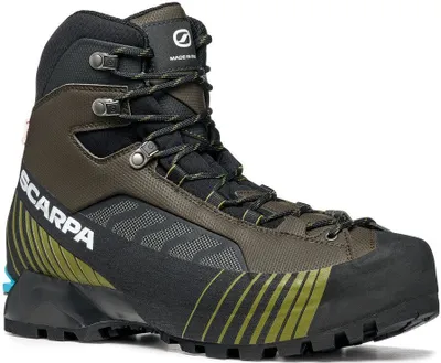 Ribelle Lite HD Mountain Elite Schuhe von Scarpa; Herren-Bergschuhe in Schwarz und Grün mit robustem Design.