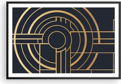 Produktbild von Gerahmtes Poster - Schwarzer Rahmen - Abstraktion Stück Modern - 91,5x61 cm - Wand Bild - Wanddeko - Wandbilder - Kunstposter - Wandposter - Bilderrahmen - Bilder - Kunstdruck - P2BAA91x61-4640