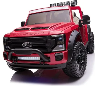 Obrázok produktu pre Detské elektrické autíčko "Ford Super Duty" MP3 + koža + EVA v červenej farbe