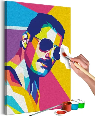 Produktbild von Vlies Malen nach Zahlen - Colourful Freddie 40x60 cm Menschen n-A-1530-d-a