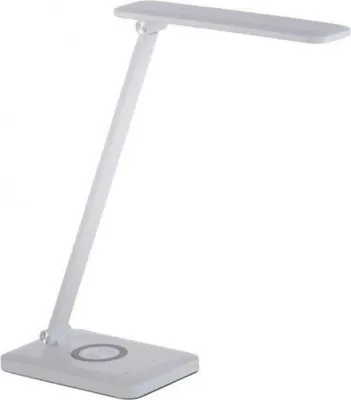 Zdjęcie produktu dla Lampa stołowa LED biała, bezprzewodowe ładowanie QI, ściemnianie, 2700-5000K