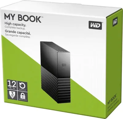 Image de WD My Book WDBBGB0120HBK - Disque dur - crypté - 12 To - externe (stationnaire) - USB 3.0