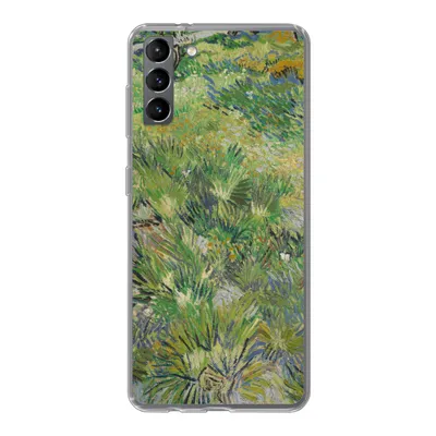 Produktbild von MuchoWow® Handyhülle Schutzhülle Hülle für Samsung Galaxy S21 Plus Grasige Wiese mit Blumen und Schmetterlingen - Vincent van Gogh Silikon Softcase Handy Hülle - Handy-Tasche