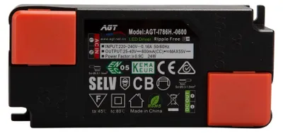 LED-Konstantstromquelle 15–23 W, 600 mA, 25–40 V DC