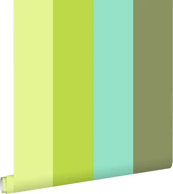 Produktbild von ESTAhome Tapete Streifen Türkis und Lindgrün - 116524 - 53 cm x 10,05 m