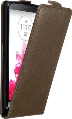 Produktbild von Cadorabo Hülle für LG G3 Schutz Hülle in Braun Flip Etui Handyhülle Case Cover