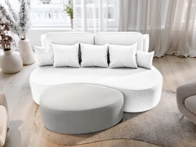 Productafbeelding van Couchkussen, gestoffeerd kussen, designkussen BIONA, stof Doha, lichtgrijs