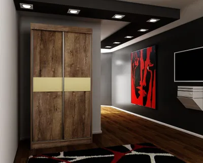 Produktbild von Top Kleiderschrank 4 cm, 3 Farben. Variante: Farbe Esche Dunkel, Größe 100x200x62