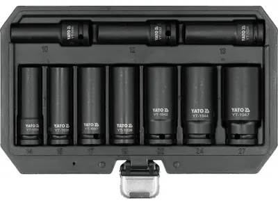 Produktbild von YATO 1/2" langer Schlagschrauber-Steckschlüsselsatz 10-teilig (YT-10557)