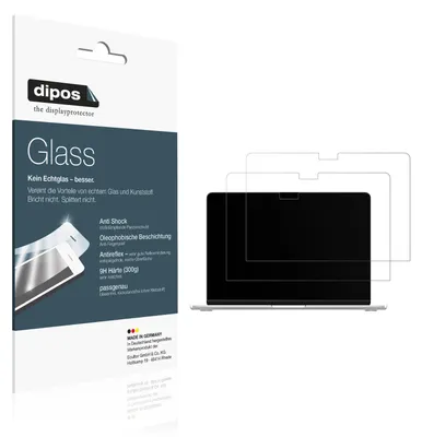 Produktbild von 2x dipos GlassAR Apple MacBook Air 13 Zoll M4 2025