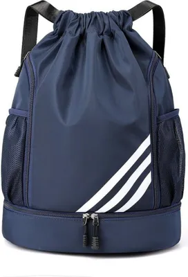 Produktbild von Basketballtasche, Sports Gym Bag, Drawstring Backpackm, mit Schuhfach, wasserdicht Draw String zurück Tasche für Männer Frauen