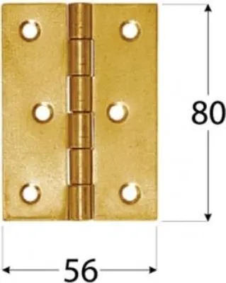 Produktbild von 20x Kistenband mit vernietetem Stift gelb verzinkt 56x80x2,0mm