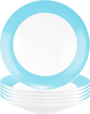 Produktbild von Seltmann Weiden Liberty Pure Colors Suppenteller ø 23,5 cm 6er Set - Lagoon Blue