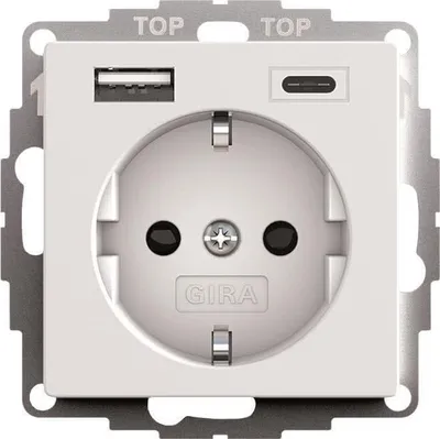Produktbild von GIRA 245927 SCHUKO USB-Spannungsversorgung 2f System 55 (245927)