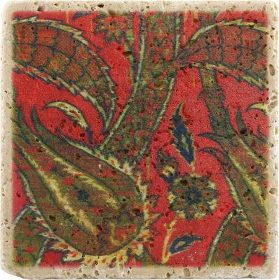 Produktbild von Untersetzer aus Travertin 10x10 cm - Vintage Look - Modell 23