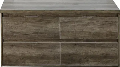 Produktbild von Sanox Waschtischunterschrank Porto BxHxT 120,2 x 58 x 50 cm mit Waschtischplatte 4 Schubladen Nebraska Eiche