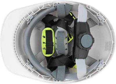Produktbild von Oranger Schutzhelm aus ABS mit hoher Komfortausstattung