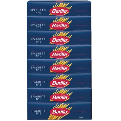 Produktbild von Barilla Spaghetti Nummer 5 Pasta aus Hartweizen 500g 8er Pack