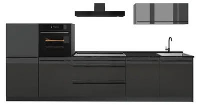 Imagen del producto de Mueble de cocina Vicco R-Line Antracita alto brillo/Antracita 340 cm sin encimera, Model 66512