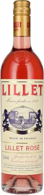 A bottle of Lillet Rosé aperitif.