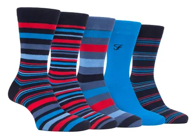Produktbild von Farah - 5er Pack Herren Bambus Socken | Uni Bunt und Gestreift Socken