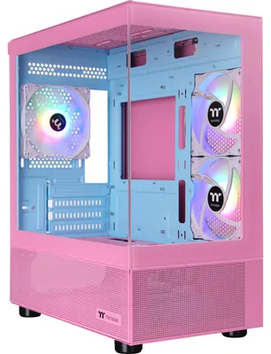 Produktbild von Thermaltake CA-1Z4-00MAWN-01, Micro Tower, PC, Pink, micro ATX, Mini-ITX, SPCC, Gehärtetes Glas, Gaming