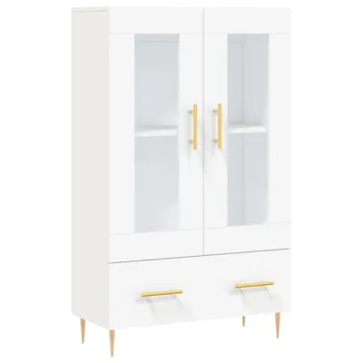 Image de Buffet haut blanc 69,5x31x115 cm bois d'ingénierie
