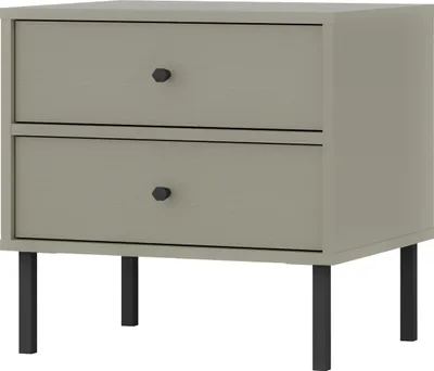 Produktbild von Masseno Nachttisch TORINO Nachtschrank Beistelltisch für Schlafzimmer 51,8 x 50 x 40,8 cm Hellgrün