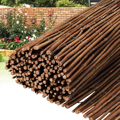 Produktbild von Hengda Weidenzaun Weidenmatte 80 x 300cm Sichtschutz Sichtschutzmatte Zaun für Garten, Terrasse und Balkon