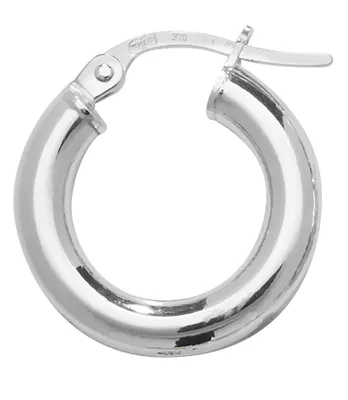 Produktbild von 9 Karat (375) Weißgold Damen - Paar Creolen - 11mm; WJS13962