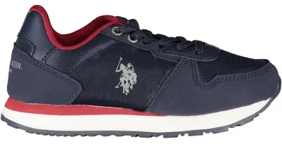 Produktbild von Stylischer blauer Sportschuh für Kinder mit Kontrastdetails und Schnürsenkeln